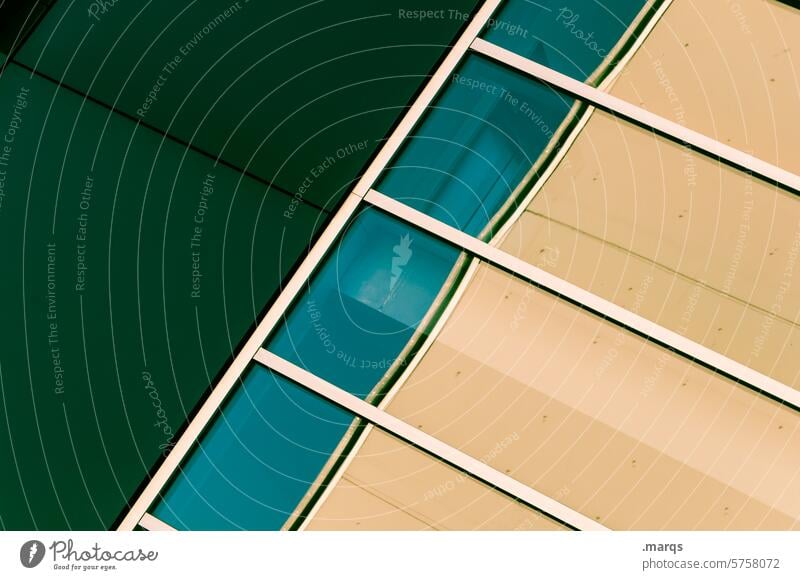 orifice Aperture Close-up Abstract Metal Glass Reflection Line obliquely Illustration Structures and shapes Graphic Geometry Design