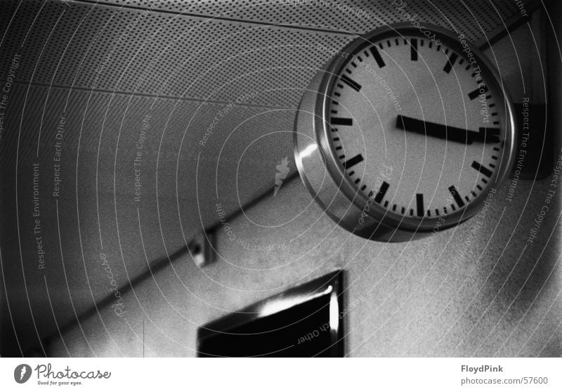 time standstill Clock Time Grainy Canton Bern Black & white photo Stagnating