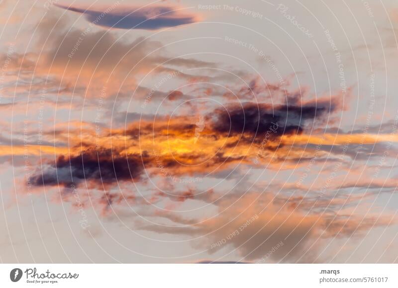 cloud formation Twilight Structures and shapes Abstract Force of nature Moody Orange Yellow Climate change Clouds Sky only Elements Nature Environment Weather