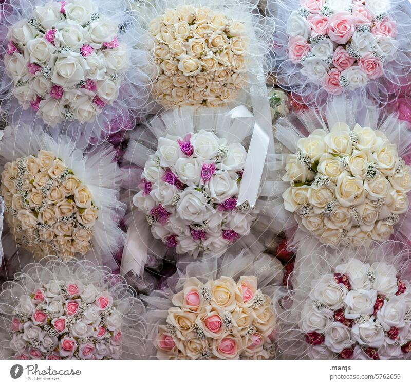 Mass wedding Love floristic Romance bouquet of flowers Bouquets bunch of flowers Feasts & Celebrations Wedding Decoration Bound Pink bridal bouquet Gift Flower