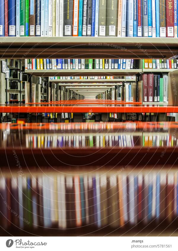 library Perspective Vanishing point Print media Shelves School Examinations and Tests Laws and Regulations study Research Know Arrangement Second-hand bookshop