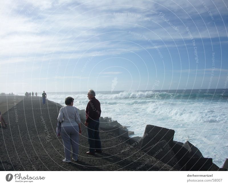 jardim maritime 2 Jetty Dike Ocean Lake White crest Surf Waves Swell Gale Concrete Lookout tower To go for a walk Tenerife Puerto de la Cruz Coast Wind squall