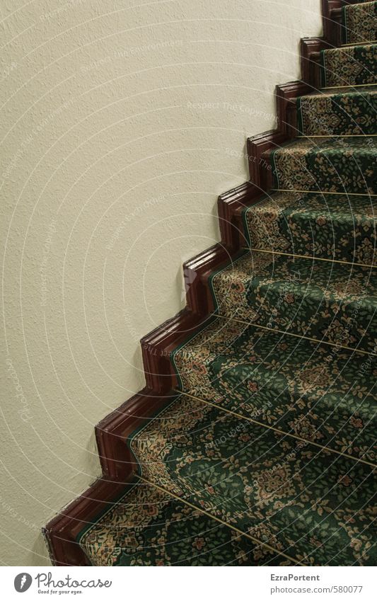 zigzag Living or residing Flat (apartment) Interior design Decoration Room Wall (barrier) Wall (building) Stairs Ornament Line Stripe Brown Green Carpet