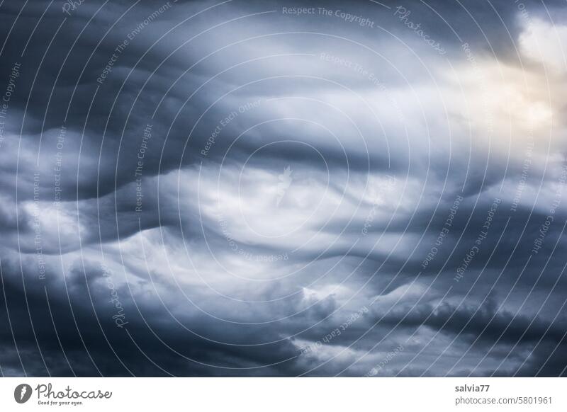 Wave clouds Clouds Dark clouds Storm Sky Threat Bad weather Nature Climate Rain Storm clouds Gale Environment Contrast Apocalyptic sentiment dystopic Dramatic