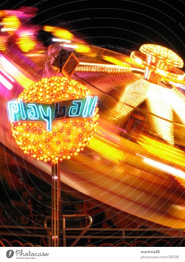 Please hurl again 4 Carousel Fairs & Carnivals Lifeless Speed Rotate Light Night Dark Multicoloured Leisure and hobbies Theme-park rides Joy Exterior shot