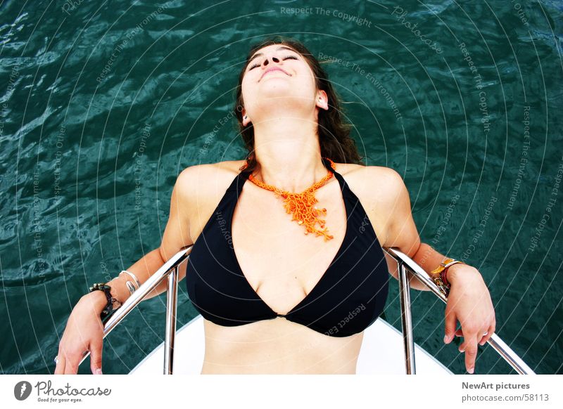 word lake Eroticism Model Lake Watercraft Woman Summer Breasts Sun
