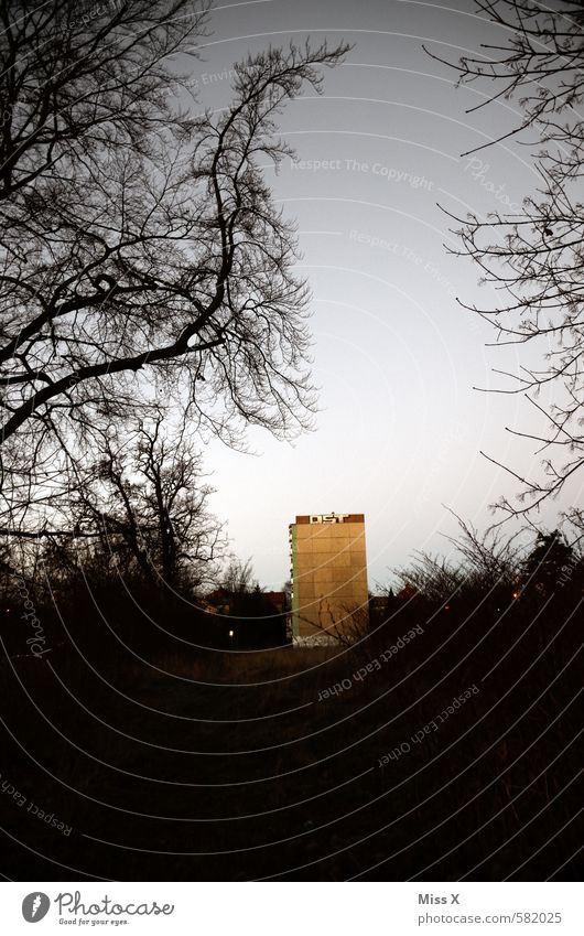 Dawn over the enchanting Gotha Living or residing Flat (apartment) House (Residential Structure) Sky Bushes High-rise Building Wall (barrier) Wall (building)