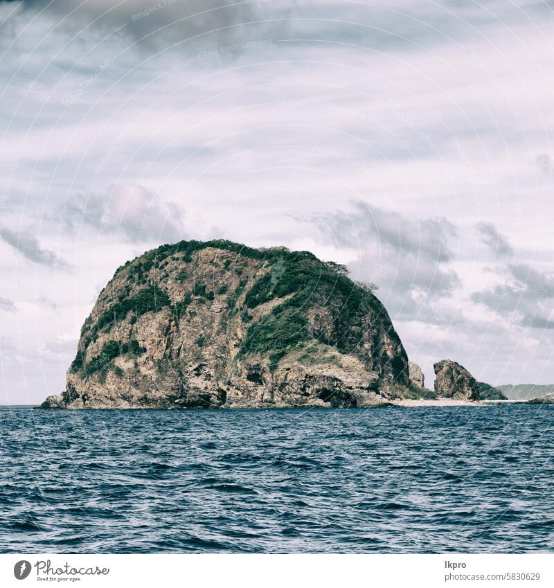 a view from  boat  and the pacific ocean background beach beautiful black blue blur clouds coast concept cruise fast fishing foam froth fun hill holiday horizon