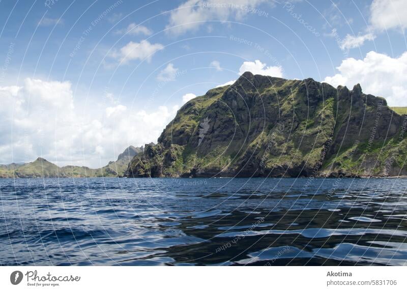 Komodo National Park Waters Blue Clouds Blue sky Mountain Hill Peaceful Indonesia Boating trip Exterior shot Sky Nature Landscape Colour photo water