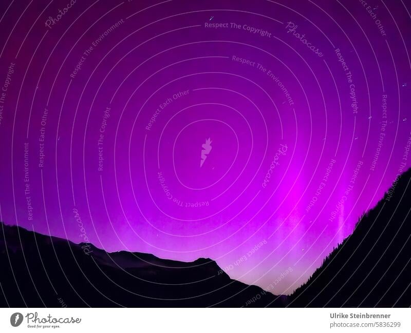 Northern lights in the Austrian Alps aurora polaris Aurora Borealis aurora borealis luminous phenomenon solar wind Solar activity sunstorm Sky gargoyles Night
