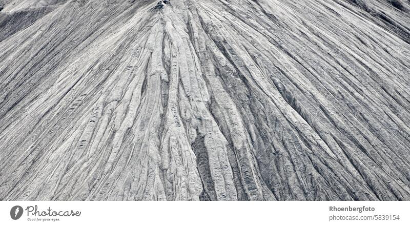 Close-up of Monte Kali, a salt dump from potash mining kalimanjaro Salt Salt pile background Environmental pollution Landscape Heringen Philippsthal Refuse tip