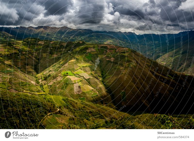 Thunderstorms over green mountains Tourism Adventure Far-off places Freedom Summer Summer vacation Nature Sky Storm clouds Climate Bad weather Gale