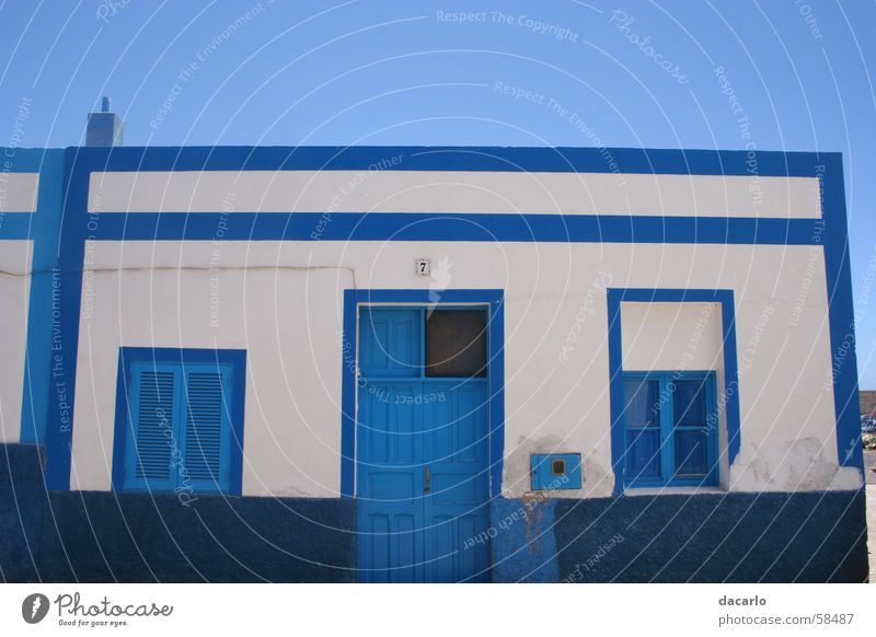 Blue in Blue Greece House (Residential Structure) Mediterranean sea finka