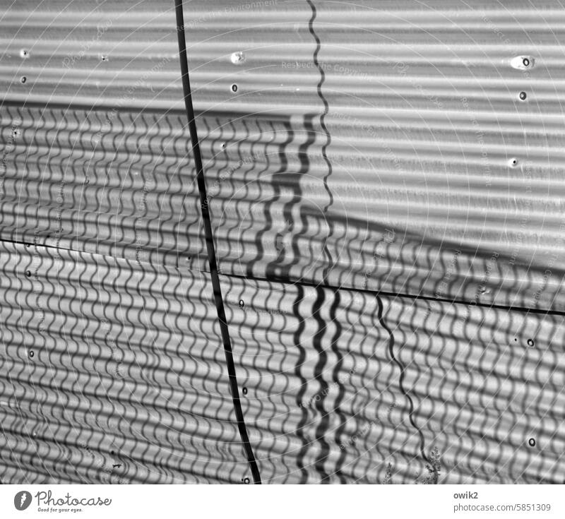 wave movement wellasbest Wall (building) pulsating Hut Curved Facade crimped Detail Grating Fence Shadow Waves Cable Structures and shapes Building Abstract
