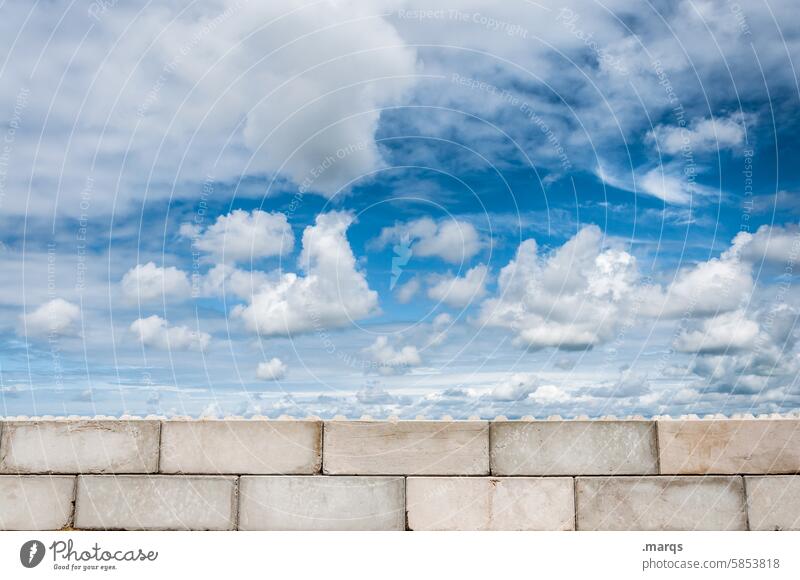 cloud border White Blue Clouds Sky Summer tranquillity Hope Heaven Fluffy Environment Climate pretty background Atmosphere cloud landscape Climate change