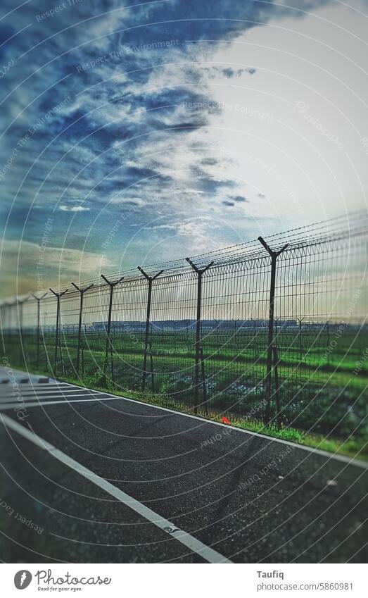 Take two of the sky blue street field landscape Nature Exterior shot Clouds Landscape Day Summer Beautiful weather