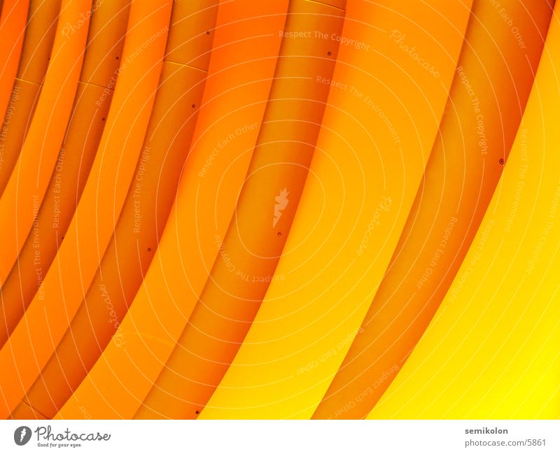 orange wave Yellow Stripe Wall (building) Round Waves Pattern Photographic technology Orange