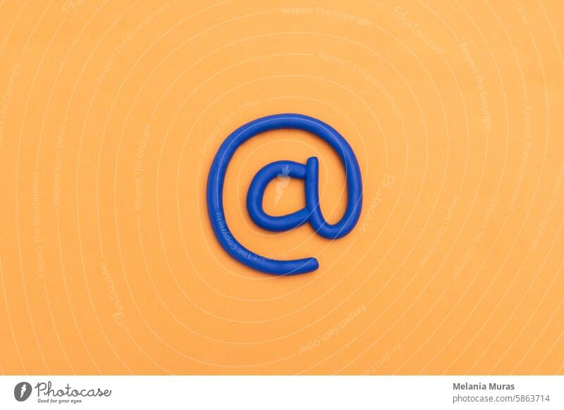 3d email symbol on orange background. E Mail icon, concept for internet, contact us and e-mail address. application business commerce communication