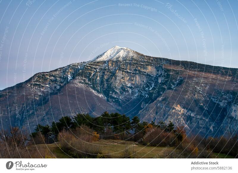 Snow-capped Palon mountain peak in Garniga Terme, Trentino, Italy palon mountain garniga terme trentino italy snow winter landscape nature travel tourism