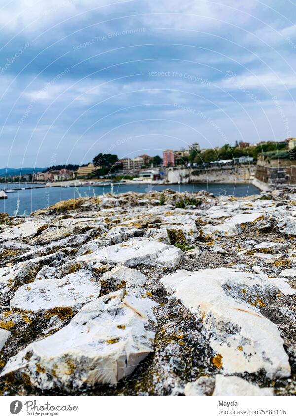 sea view Corfu Greece Landscape Landscape panorama Beach Island Ocean Nature voyage Panorama (View) Spring coastal landscape vacation Tourism Mediterranean