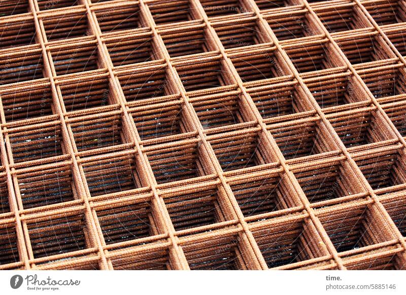 patchy | structural steel Steel Metal material Construction site steel mat Construction steel Construction steel mat Grating Metal grid Hollow Heavy