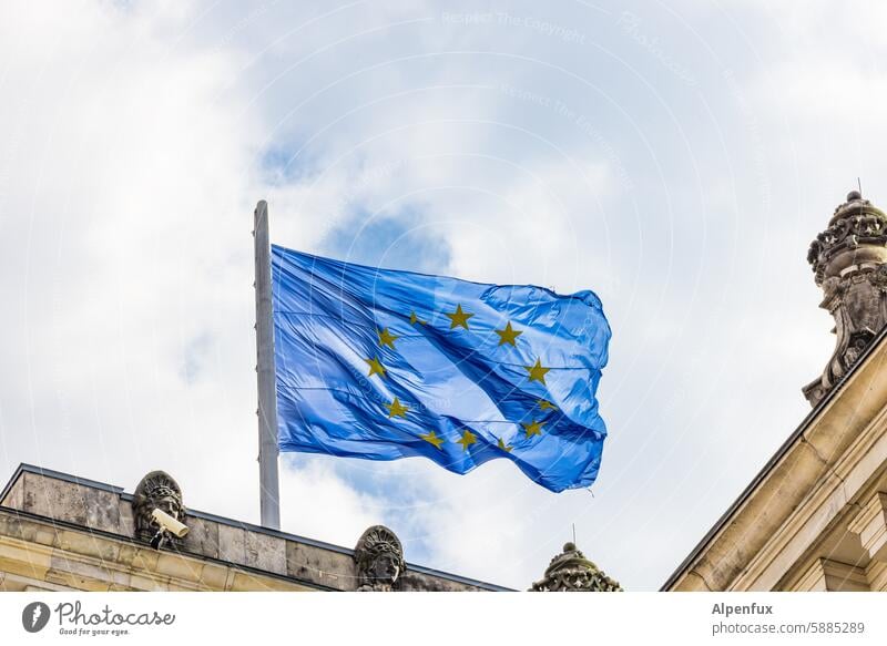 astrological sign European flag Politics and state European Union Flag Blue Symbols and metaphors Wind Flagpole EU Attachment Solidarity Colour photo stars Sign