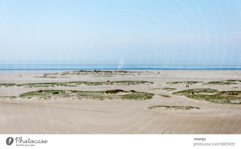 Wide beach Maritime North Sea coast Nature North Frisland Mud flats Beach Landscape Ocean Sky Vacation & Travel Amrum Tourism Summer dunes wide Sand