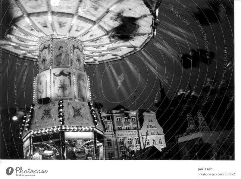 flying high Carousel Chairoplane Fairs & Carnivals Rostock Night Joy Movement Flying