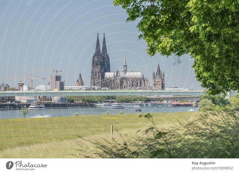 Cologne Cathedral Dome NRW Rhine Tourist Attraction Landmark Skyline Germany Colour photo Architecture Church Exterior shot Town Tourism Building