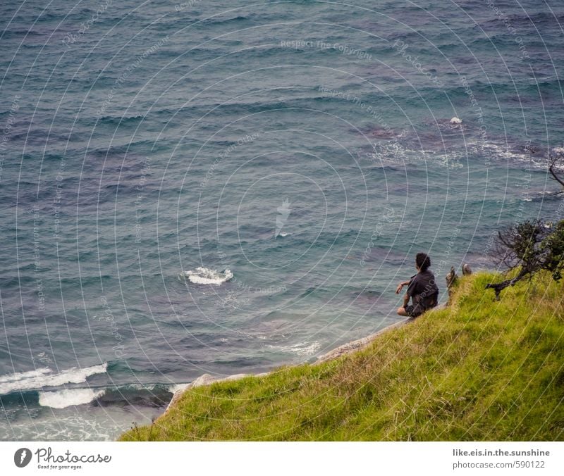 Day at the sea Harmonious Well-being Contentment Senses Relaxation Calm Meditation Tourism Trip Adventure Far-off places Freedom Summer Summer vacation Ocean