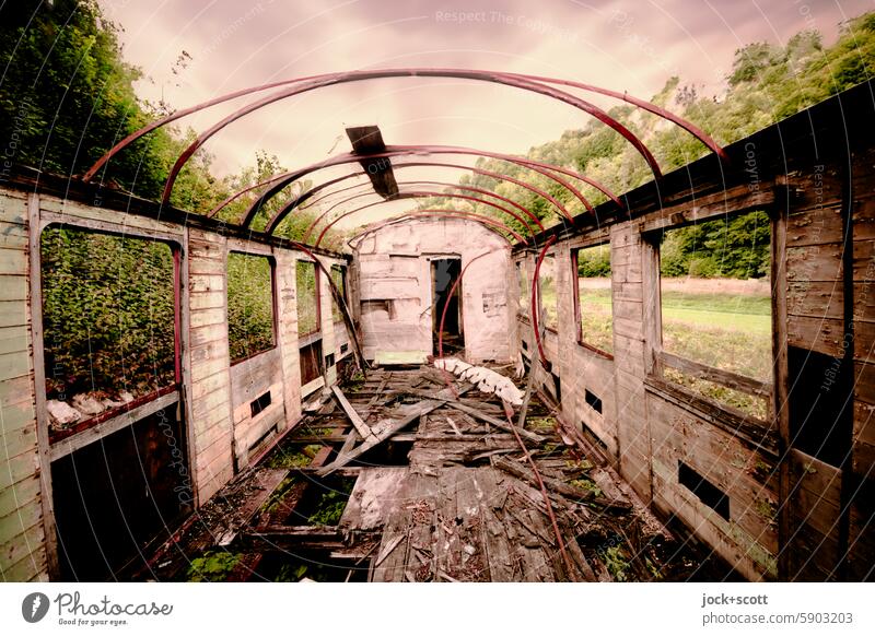 quite a departure | and end up on the siding Railroad car Ravages of time Apocalyptic sentiment Change Exceptional ghost train lost places Transience