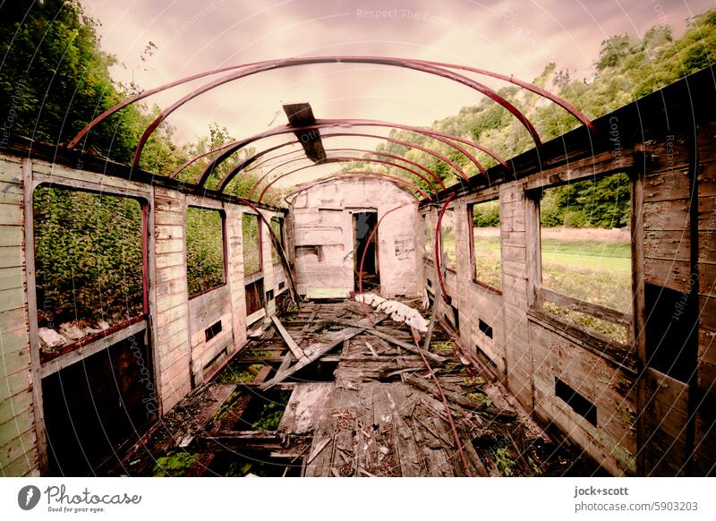 quite a departure | end up on the siding Railroad car Ravages of time Apocalyptic sentiment Change Exceptional ghost train lost places Transience