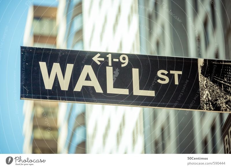 Wall Street New York - the stock exchange Lifestyle Shopping Luxury Money Office work Economy Industry Financial Industry Stock market Financial institution