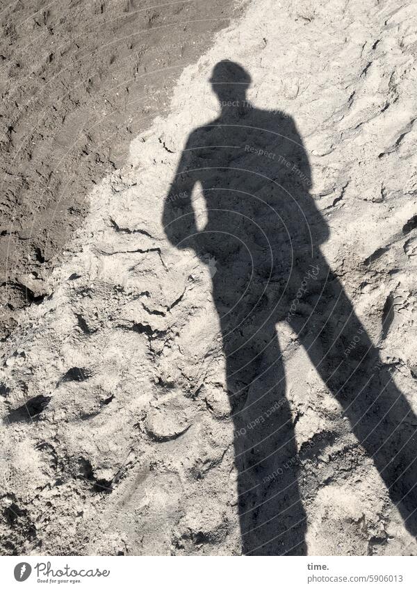 BEACH BOY Beach Sand coast Silhouette Man Shadow Sunlight Prints Uneven Summer Stand Observe Nature Sandy beach Relaxation