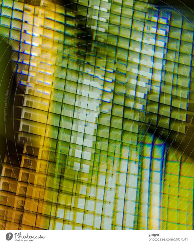 Into colored oblivion - Bye bye Photocase - Photography with prisms and filters Grid Pattern Structures and shapes Silhouette Reflection