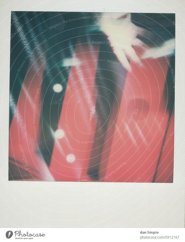 a false marqs Illustration mazy Red Background picture Structures and shapes Graphic Line Abstract Stripe Stairs Deserted Colour photo Polaroid