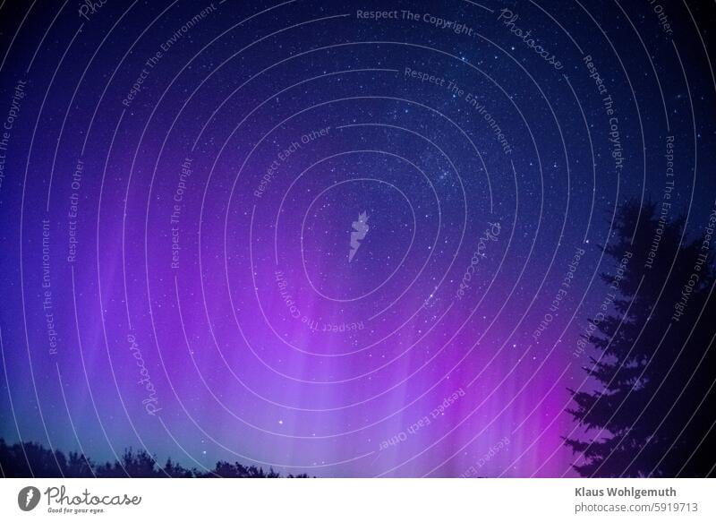 Northern lights on 12.8.2024 , in the background the constellation Perseus perseus Aurora Borealis Starry sky Night sky Landscape Sky Stars Astronomy