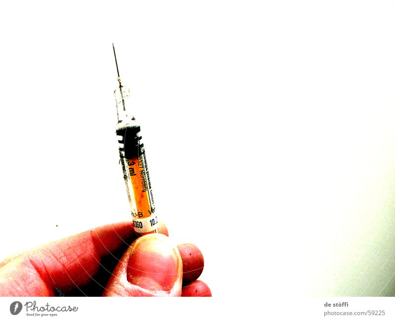 ...I want your blood! Syringe Doctor Dirty Hand Sterile Consumption Style Fingers Pain Contrast Old Fear Sting