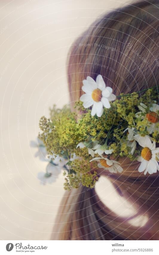 Unknown flower girl Flower wreath hair flowers Wreath