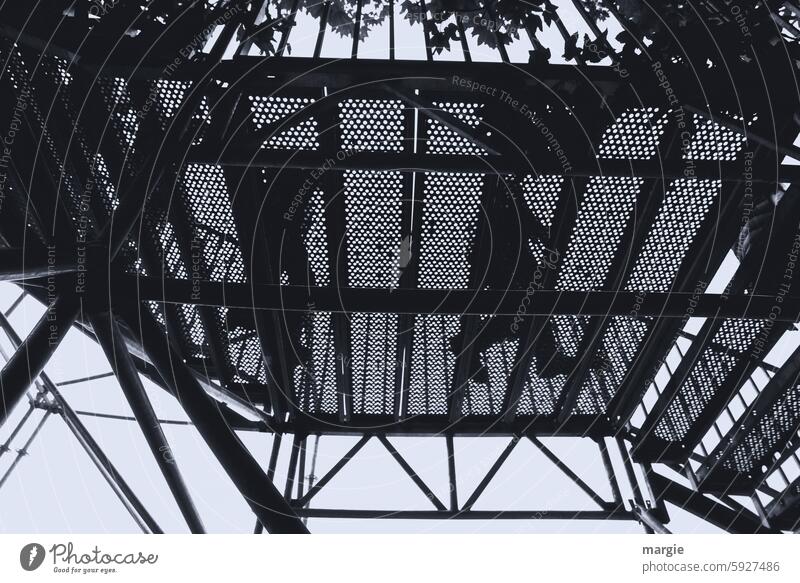 Staircase exit Stairs Scaffolding Walking Worm's-eye view Architecture Exterior shot Manmade structures