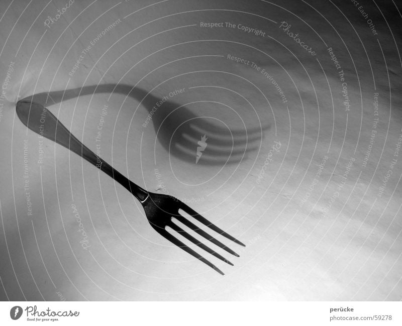 Fork abstract Cutlery Hover 2 Enchanting Abstract Dual Duplex Nutrition Shadow Double exposure Black & white photo prongs floating pending provisional duplicate