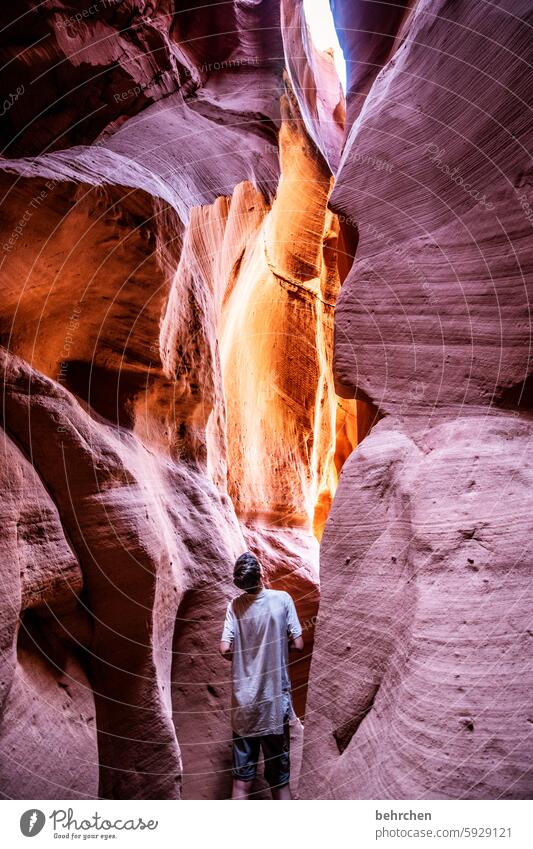 if we just look Canyon Marvel be on the way Infancy Boy (child) Child Rock stunningly Antelope Canyon USA Americas Nature Far-off places Exceptional