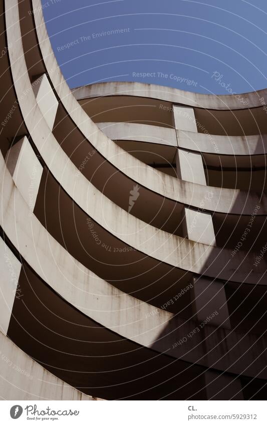 ut / only floating is better / parking garage Parking garage Sky Architecture Concrete