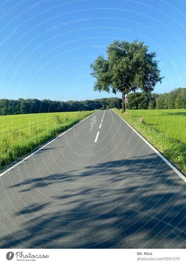 highway Country road In transit Traffic lane empty street two lanes Motoring Roadside Out of town Lane markings on the road Lanes & trails