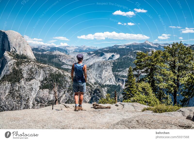 if we knew what was coming Nature Vacation & Travel Rock Sky Hope Mountain Landscape travel yosemite Yosemite National Park California Americas USA Woman