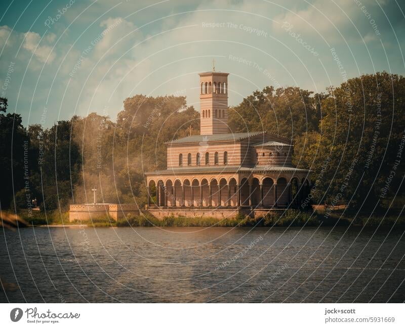 Church by the water Church of the Saviour Historic Potsdam Tourist Attraction Double exposure Reaction