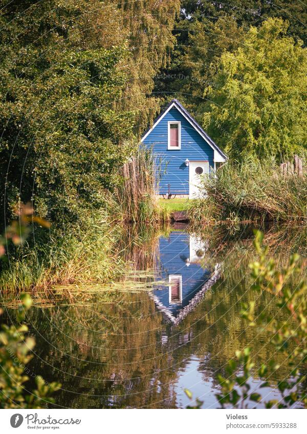 house on the lake Idyll Lake mirror holidays vacation silent Wooden house