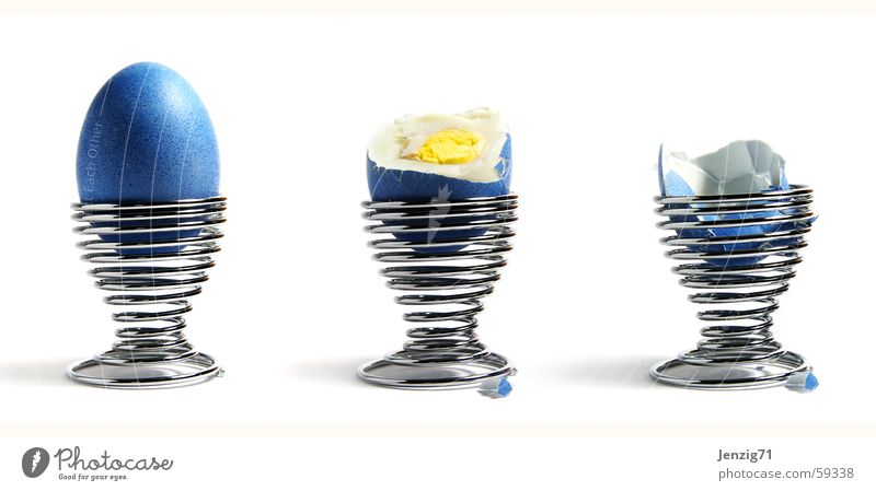 That's it, that's it. Spiral Easter Egg cup Eggshell Search Yolk Cholesterol Game over Bowl Blue Colour Nutrition Albumin eastern