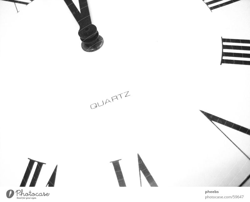 The clock is ticking. Clock Time White Digits and numbers Clock hand black quartz