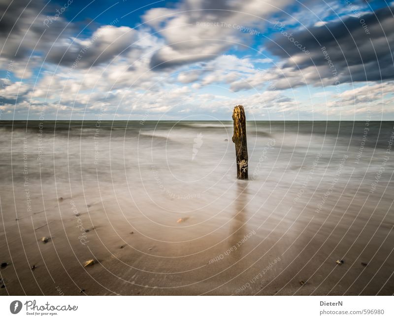 loner Beach Ocean Waves Landscape Sand Water Sky Clouds Horizon Autumn Wind Coast Baltic Sea Stone Blue Brown Black White Kühlungsborn